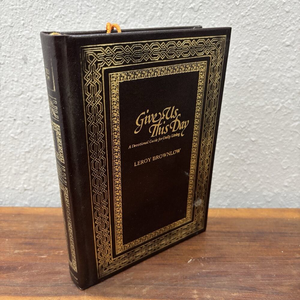 Vintage Give Us This Day Book By Leroy Brownlow 1987 Genuine Bonded Leather